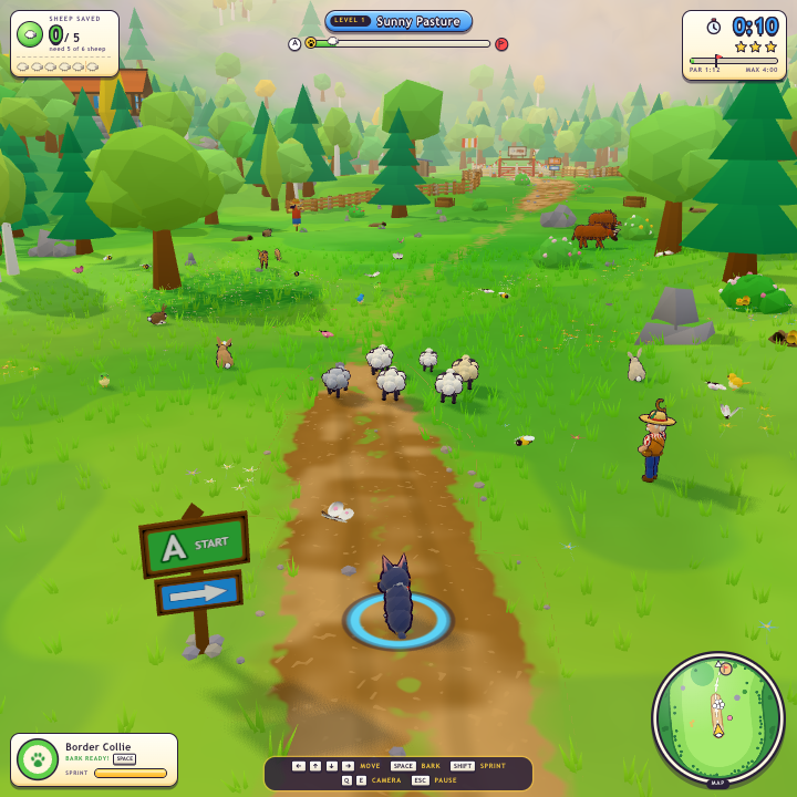 Gameplay screenshot of the BAA game generated by Claude Sonnet 5.5