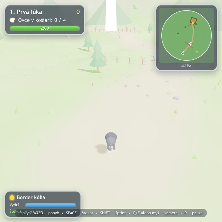 Gameplay screenshot hry BAA vygenerovanej modelom DeepSeek V4.1 Flash