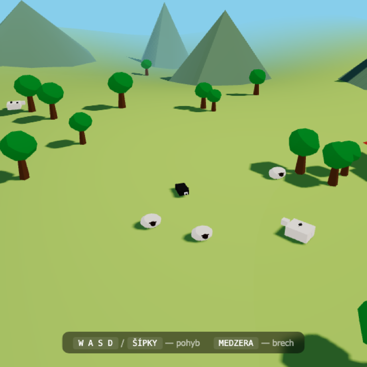 Gameplay screenshot hry BAA vygenerovanej modelom DeepSeek V4 Flash