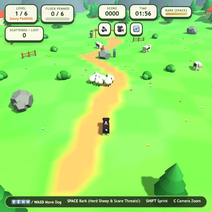 Gameplay screenshot of the BAA game generated by Gemini 4 Argon