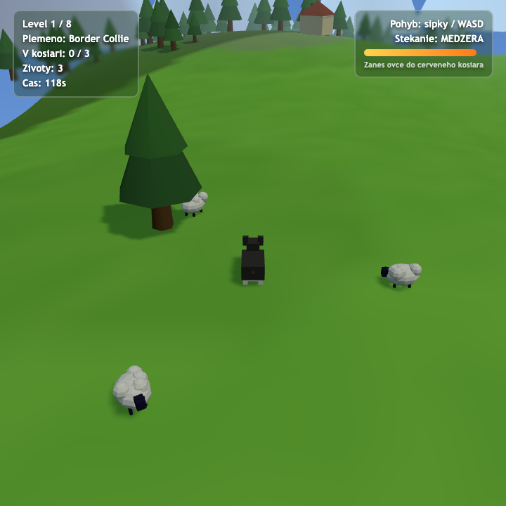 Gameplay screenshot hry BAA vygenerovanej modelom GLM 5.2