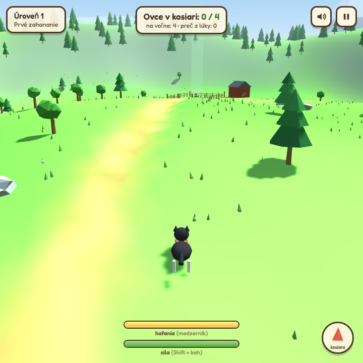 Gameplay screenshot hry BAA vygenerovanej modelom GLM 5.3 Flash