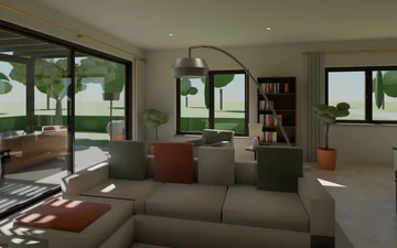 Fable 5.1 · Blender render · Obývačka