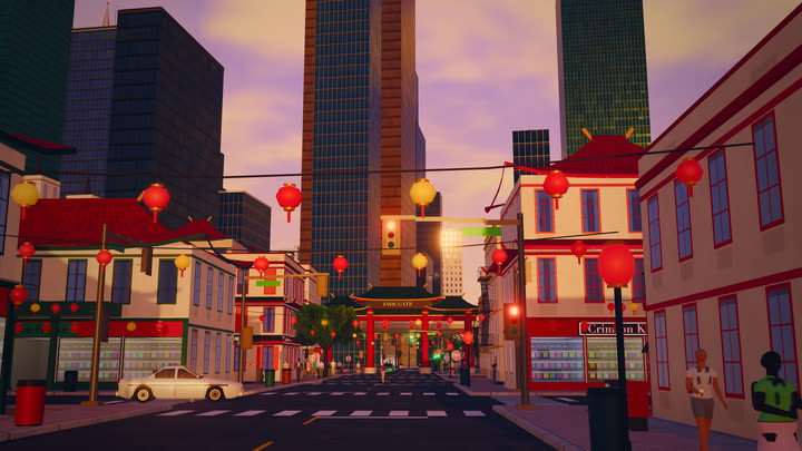 Lantern street in the Lotus Quarter